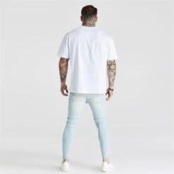 SikSilk Distressed Skinny Jeans Mens -FRASERS Shop 64025218 l a4