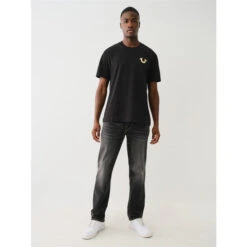 True Religion Straight Fit Washed Jeans Mens 9 True Religion Straight Fit Washed Jeans Mens -FRASERS Shop 64209902 l a3