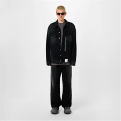 Balenciaga Denim Size Sticker Baggy Trousers -FRASERS Shop 65001803 l a6